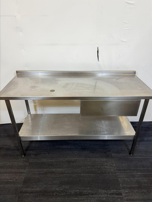 Industrial Kitchen Worktop With Built In Draw (67F-B30-C56)