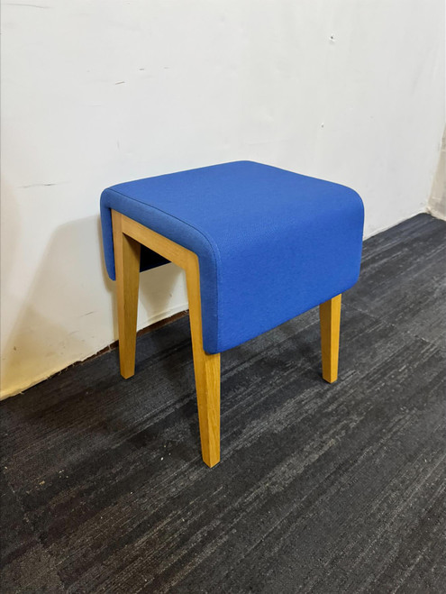 Dark Blue And Oak Stool (4D7-A5A-489)