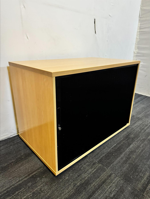 Beech And Black Storage Unit (6D9-877-C9B)