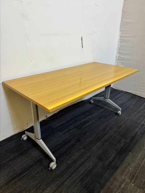 Oak And Light Grey Flip Top Table (BBC-E1A-304)