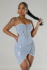 Face Card Denim Dress