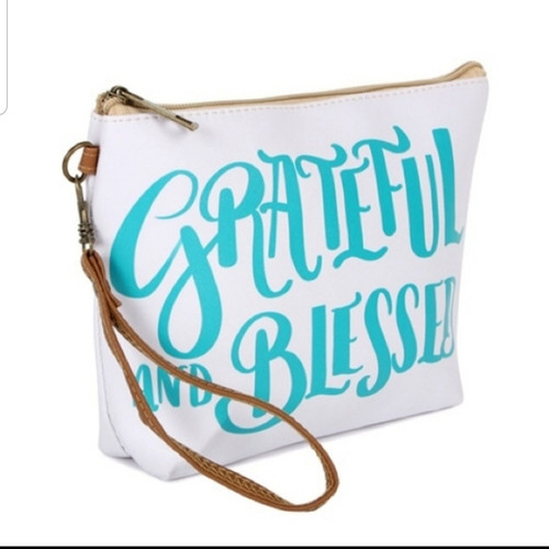 Grateful and Blessed Cosmetic Bag