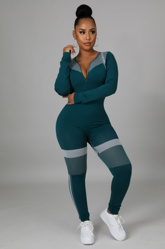 She's A Rockstar Jumpsuit - Green