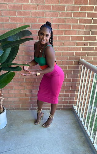 Pretty Is An Understatement  Color Block Dress