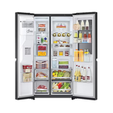 GC-X257CQES.AMERLML (674L Side-by-Side Fridge with InstaView & Door-in-Door™ in Matte Black Finish)