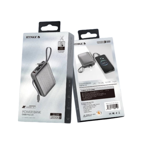 KYMAX Orbit Max 20 Power Bank (22.5W) Gray