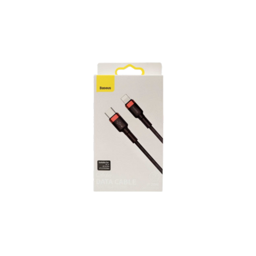 Baseus Cafule Cable Type-C to iP PD 20W 1m Red+Black Baseus Cafule Cable Type-C to iP PD 20W 1m Red+Black
