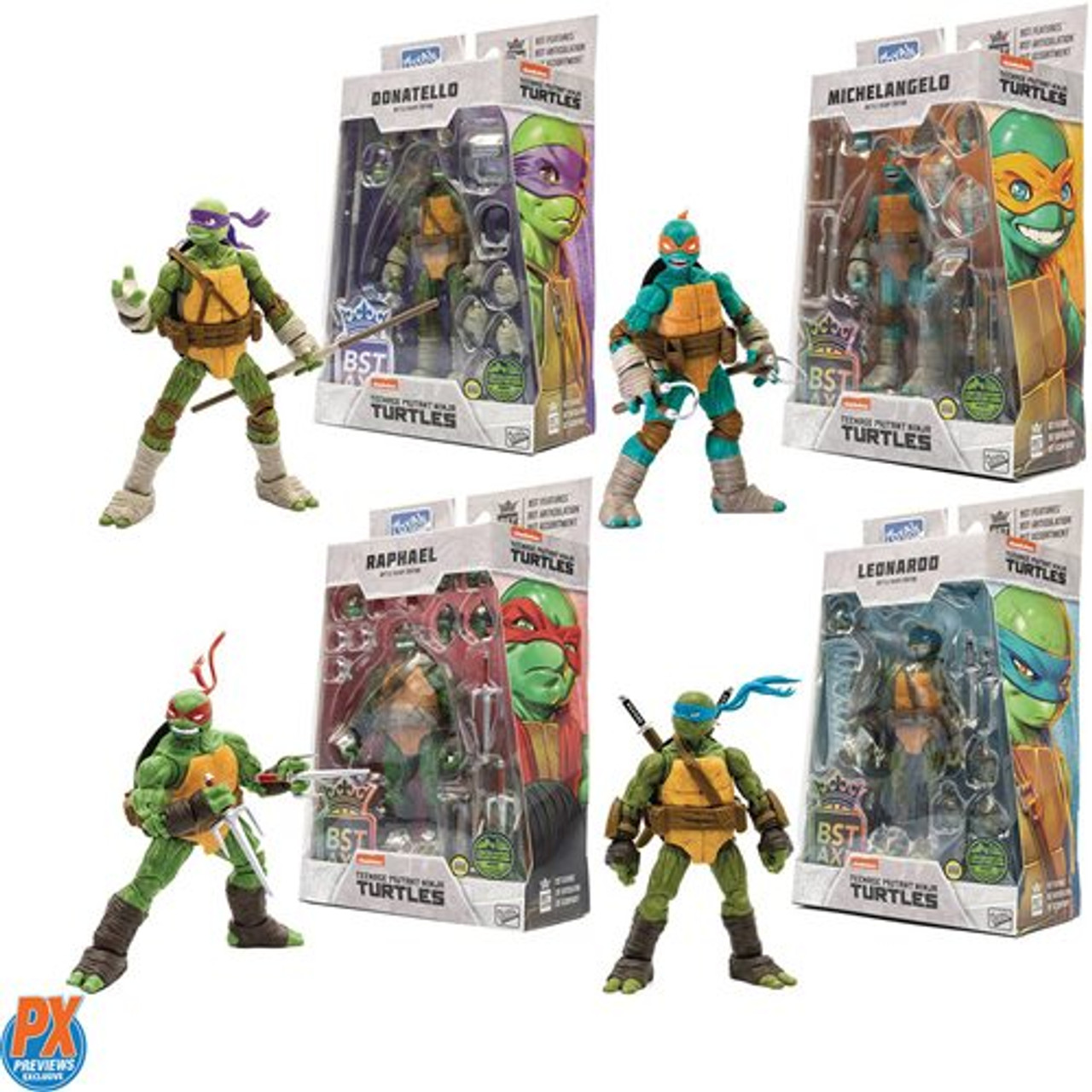 Teenage Mutant Ninja Turtles BST AXN 5-Inch Action Figure 4-Pack - San  Diego Comic-Con 2023 Previews Exclusive