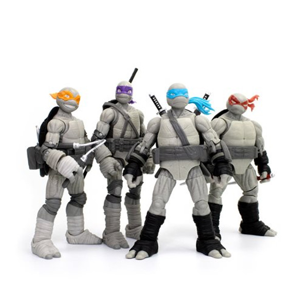 Teenage Mutant Ninja Turtles BST AXN Turtles IDW Comic Black and White 5-Inch Action Figure 4-Pack - SDCC 2023 Exclusive