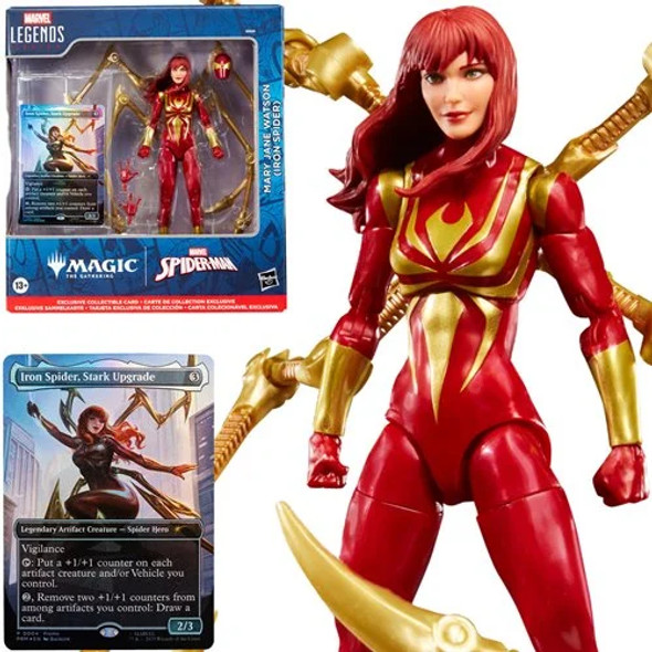 Spider-Man Marvel Legends Magic: The Gathering Mary Jane Watson (Iron Spider) 6-Inch Action Figure and Card Spider-Man Marvel Legends Magic: The Gathering Mary Jane Watson (Iron Spider) 6-Inch Action Figure and Card