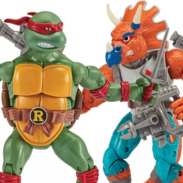 Teenage Mutant Ninja Turtles Classic Raphael vs. Triceraton Action Figure 2-Pack