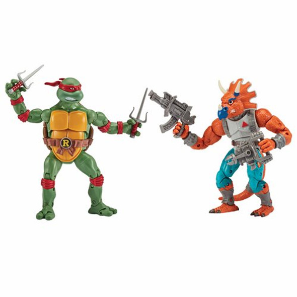 Teenage Mutant Ninja Turtles Classic Raphael vs. Triceraton Action Figure 2-Pack