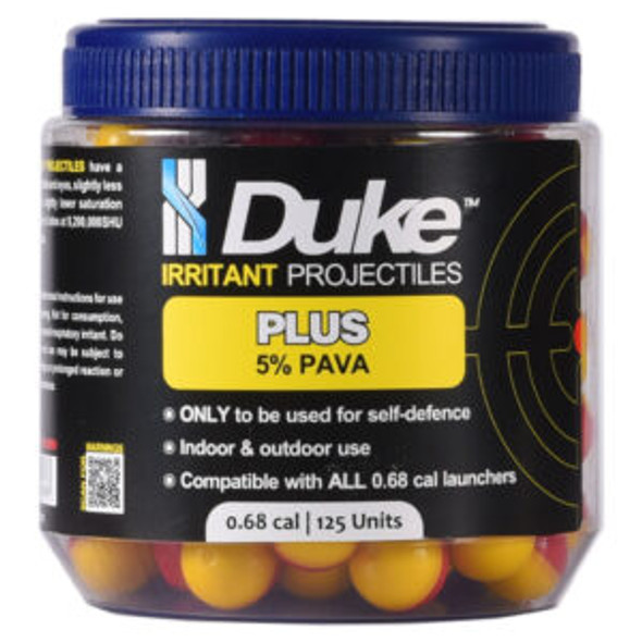 DUKE PLUS 5% PAVA BALLS - JAR OF 125 BYRNA CAMPATABLE