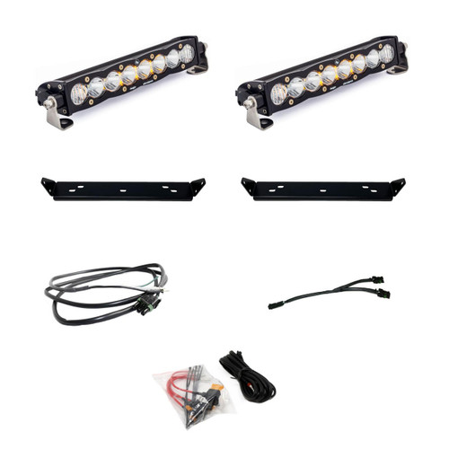 Ford S8 10 Inch Dual Behind Grille Light Bar Kit - Ford 2021-22 F-150; NOTE: Raptor