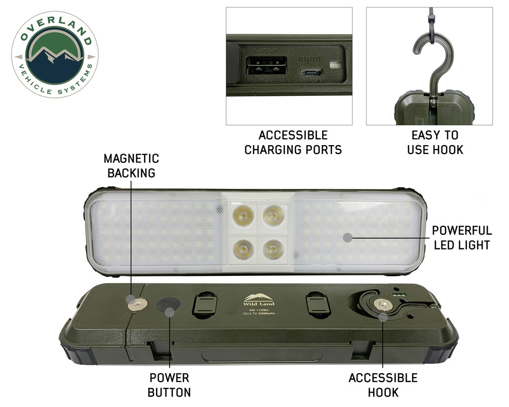 1pc Led Solar Camping Lights, Waterproof Solar Charging Or Usb Charging,  Portable Light, Power Bank Flashlight Survival Kit, Indoor And Outdoor Home  E