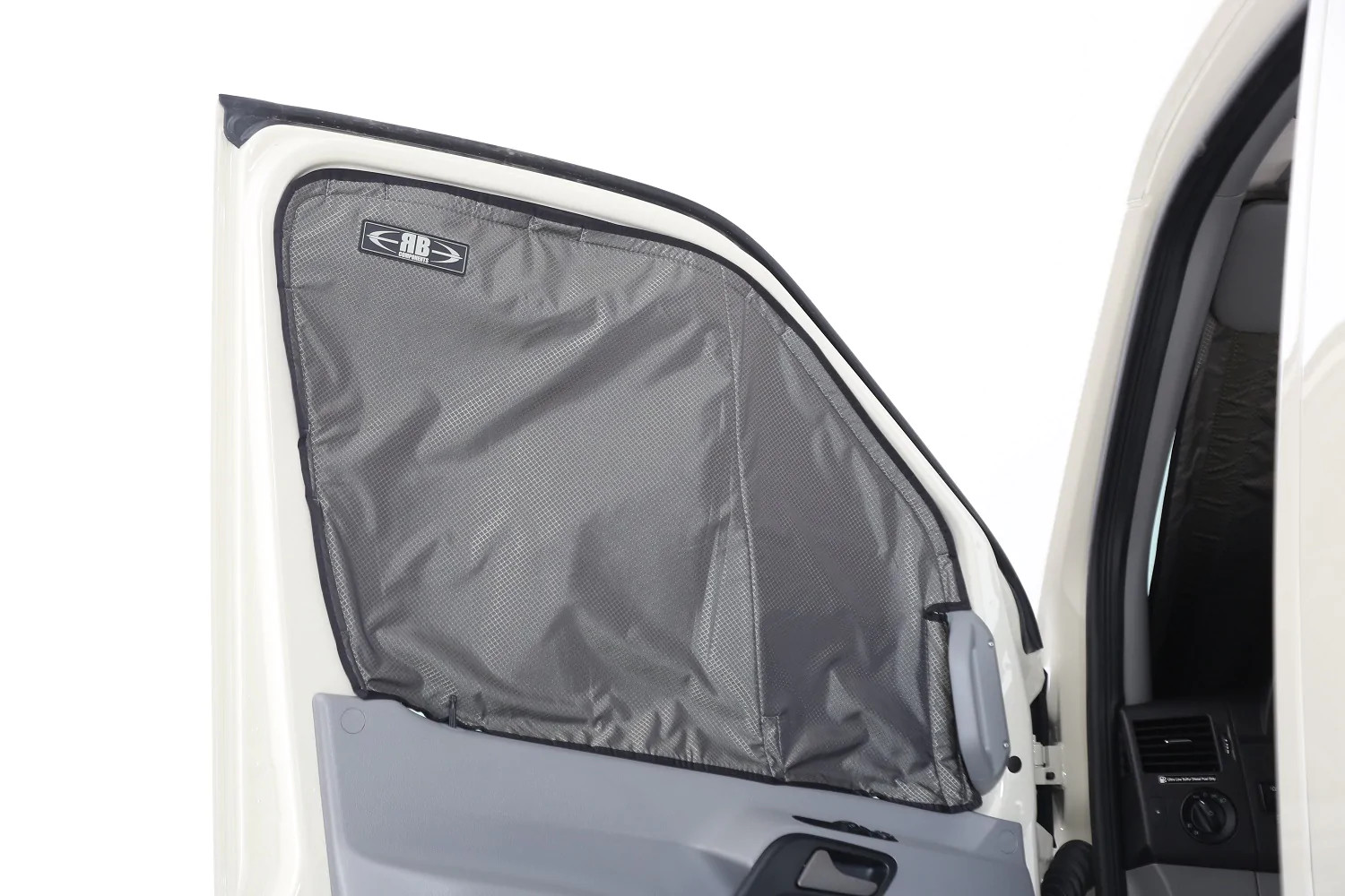 2007-2018 SPRINTER VAN FABRIC - MAGNETIC FRONT DOOR WINDOW COVER