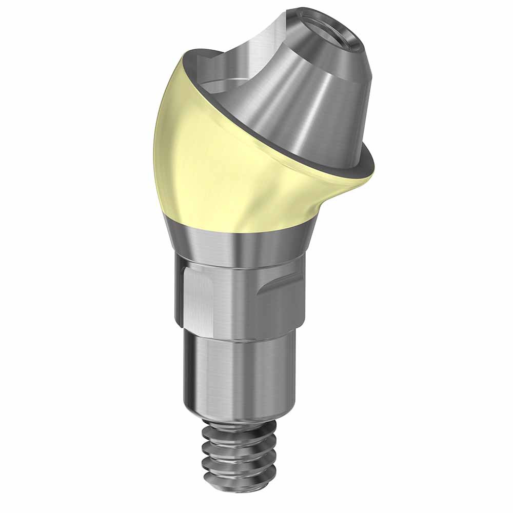 5 Titanium Anatomic Abutments - 3mm Height, 25 Degree Angle