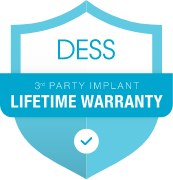 Dess 3rd Party Implant Lifetime Warranty Badge