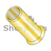 10-32-.130  Small Head Rivet Nut Steel Zinc Yellow Dichromate NON-RIBBED (Box Qty 1000)  BC-LS-11130