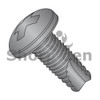 6-32X1/2  Phillips Pan Thread Cutting Screw Type 23 Fully Threaded Black Zinc and Bake (Box Qty 10000)  BC-06083PPBZ