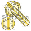 5/16-18X3/4  Serrated Hex Flanged Washer Full Threaded Grade 5 w/Head Markings Zinc Yellow (Box Qty 1250)  BC-3112MWW5Y