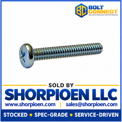 M6-1.0X30 Din 7985 A  Metric Phillips Pan Machine Screw Full Thread Zinc (Pack Qty 600) BC-M630D7985A