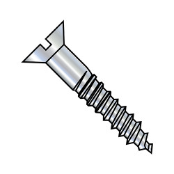 10-13X1 1/2 Slotted Flat Full Body Wood Screw Zinc (Pack Qty 2,000) BC-1024DSF