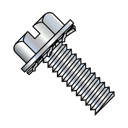 1/4-20X1 1/4 Slotted Hex Washer External Sems Machine Screw Fully Threaded Zinc (Pack Qty 1,000) BC-1420ESW