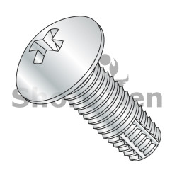 4-40X1/4 Phillips Truss Thread Cutting Screw Type F Fully Threaded Zinc (Pack Qty 10,000) BC-0404FPT