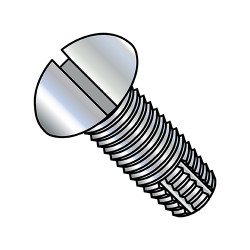 10-32X1/2 Slotted Round Thread Cutting Screw Type F Fully Threaded Zinc (Pack Qty 500) BC-1108FSR