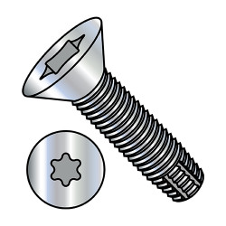 6-32X1/2 Six Lobe Flat Thread Cutting Screw Type F Fully Threaded Zinc (Pack Qty 10,000) BC-0608FTF