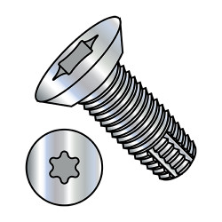 10-24X1/2 Six Lobe Flat Undercut Thread Cutting Screw Type F Fully Threaded Zinc (Pack Qty 10,000) BC-1008FTU