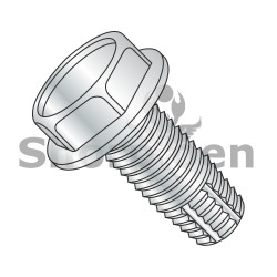 4-40X1/4 Unslotted Indented Hex Washer Thread Cutting Screw Type F Fully Threaded Zinc An (Pack Qty 10,000) BC-0404FW