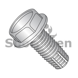 8-32X1/4 Unslotted Indented Hex Washer Thread Cutting Screw Type F Fully Thread 18-8 Stainless (Pack Qty 1,000) BC-0804FW188