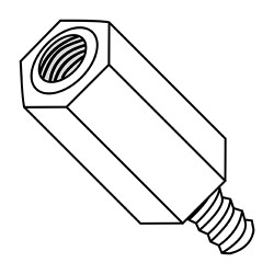 4-40X1 1/2 One Quarter Hex Male Female Threaded Standoff Nylon (Pack Qty 1,000) BC-142404HMN