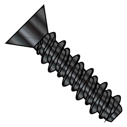 10-16X1/2 Phillips Flat High Low Screw Fully Threaded Black Zinc (Pack Qty 10,000) BC-1008HPFBZ