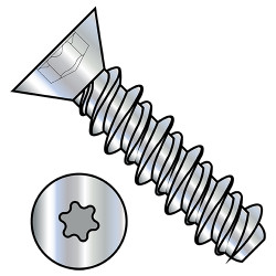 4-24X1/2 6 Lobe Flat High Low Screw Fully Threaded Zinc (Pack Qty 10,000) BC-0408HTF