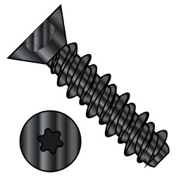 1/4-15X1 6 Lobe Flat High Low Screw Fully Threaded Black Oxide and Oil (Pack Qty 3,000) BC-1416HTFB
