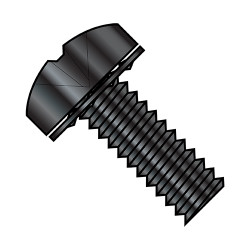 10-32X1/2 Phillips Pan Internal Sems Machine Screw Fully Threaded Black Oxide (Pack Qty 5,000) BC-1108IPPB