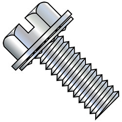 10-32X1/2 Slotted Indent Hex washer Internal Sems Machine Screw Full Thread Zinc (Pack Qty 5,000) BC-1108ISW