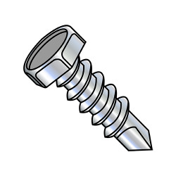 8-18X1/2 Unslotted Indent Hex Head Self Drill Screw Full Thread Zinc (Pack Qty 10,000) BC-0808KH