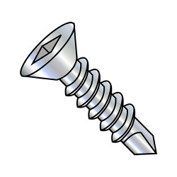 1/4-14X1 1/2 Square Recess Flat Head Fully Threaded Self Drilling Screw Zinc (Pack Qty 1,000) BC-1424KQF
