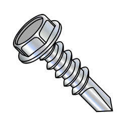 1/4-14X1 1/2 Unslotted Hex washer Number 4 Point Self Drill Screw Full Thread Zinc (Pack Qty 1,250) BC-1424KW4