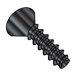 10-14X1 Phillips Flat Thread Rolling Screws 48-2 Fully Threaded Black Oxide And Wax (Pack Qty 5,000) BC-1016LPFB