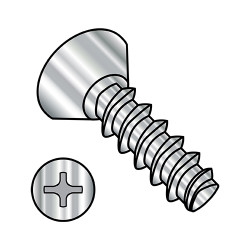10-14X1/2 Phillips Flat U/C Thread Rolling Screws 48-2 Full Thread 18-8 S/S Passive & Wax (Pack Qty 5,000) BC-1008LPU188