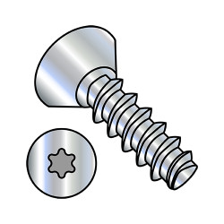 10-14X1/2 6 Lobe Flat Undercut Thread Rolling Screws 48-2 Fully Threaded Zinc And Wax (Pack Qty 10,000) BC-1008LTU