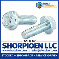 M10-1.5X16 DIN 6921 Class 8 Point 8 Metric Flange Bolt Screw Non Serrated Zinc Rohs (Pack Qty 500) BC-M1016BF8
