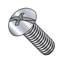 1/4-20X1 1/2 Combination (Phil/Slotted) Round Head Fully Threaded Machine Screw Zinc (Pack Qty 1,000) BC-1424MCR