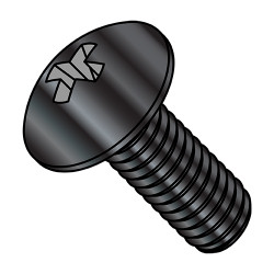 1/4-20X1 1/2 Phillips Truss Machine Screw Fully Threaded Black Oxide (Pack Qty 1,250) BC-1424MPTB