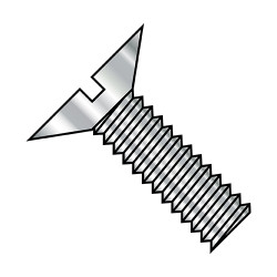 6-32X1/2 Slotted Flat 100 Degree Machine Screw Fully Threaded 18 8 Stainless Steel (Pack Qty 5,000) BC-0608MS1188